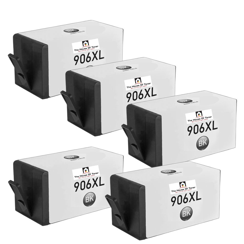 Compatible Ink Cartridge Replacement For HP T6N18AM (906XL) Black (1.5K YLD) 5-Pack Compatible Ink Cartridge Replacement For HP T6N18AM (906XL) Black (1.5K YLD) 5-Pack