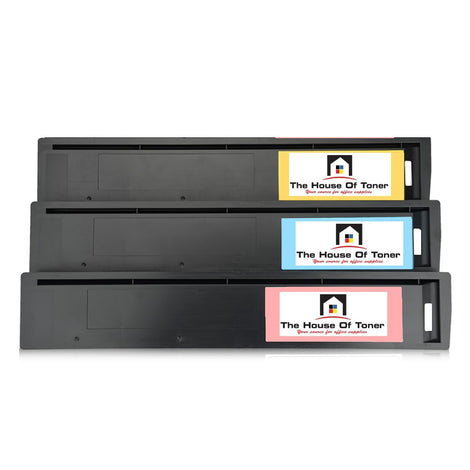 Compatible Toner Cartridge Replacement For TOSHIBA TFC35C, TFC35Y, TFC35M (T-FC35-C, T-FC35-Y, T-FC35-M) Cyan, Yellow, Magenta (21K YLD) 3-Pack