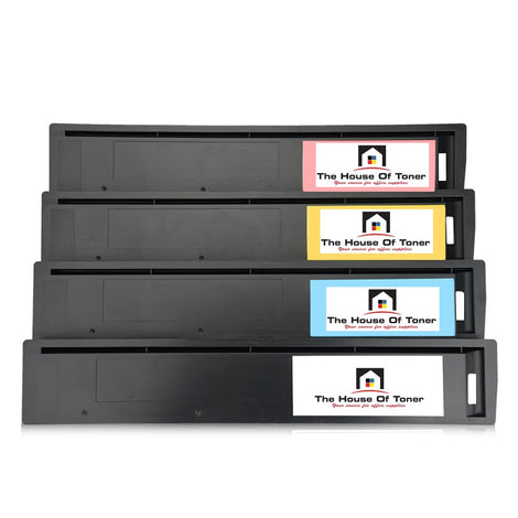 Compatible Toner Cartridge Replacement For TOSHIBA TFC35K, TFC35C, TFC35Y, TFC35M (T-FC35-K, T-FC35-C, T-FC35-Y, T-FC35-M) Black, Cyan, Yellow, Magenta (24K YLD- Black, 21K YLD-Colors) 4-Pack
