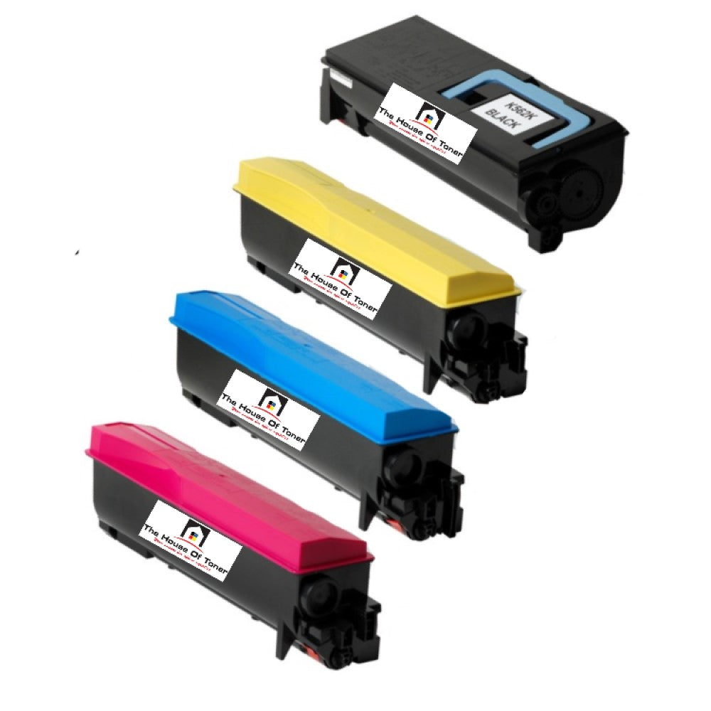 Compatible Toner Cartridge Replacement for KYOCERA MITA TK562K, TK562C, TK562M, TK562Y (1T02HN0US0, 1T02HNCUS0, 1T02HNBUS0, 1T02HNAUS0) Black, Cyan, Magenta, Yellow (12K YLD-Black, 10K YLD-Color) 4-Pack Compatible Toner Cartridge Replacement for KYOCERA MITA TK562K, TK562C, TK562M, TK562Y (1T02HN0US0, 1T02HNCUS0, 1T02HNBUS0, 1T02HNAUS0) Black, Cyan, Magenta, Yellow (12K YLD-Black, 10K YLD-Color) 4-Pack