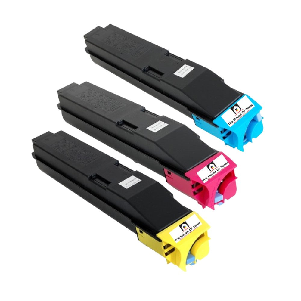 Compatible Toner Cartridge Replacement For Kyocera Mita TK8507K; TK8507C; TK8507M; TK8507Y (TK-8507K; TK-8507Y; TK-8507M; TK-8507C) Black, Cyan, Magenta, Yellow (3-Pack) Compatible Toner Cartridge Replacement For Kyocera Mita TK8507K; TK8507C; TK8507M; TK8507Y (TK-8507K; TK-8507Y; TK-8507M; TK-8507C) Black, Cyan, Magenta, Yellow (3-Pack)