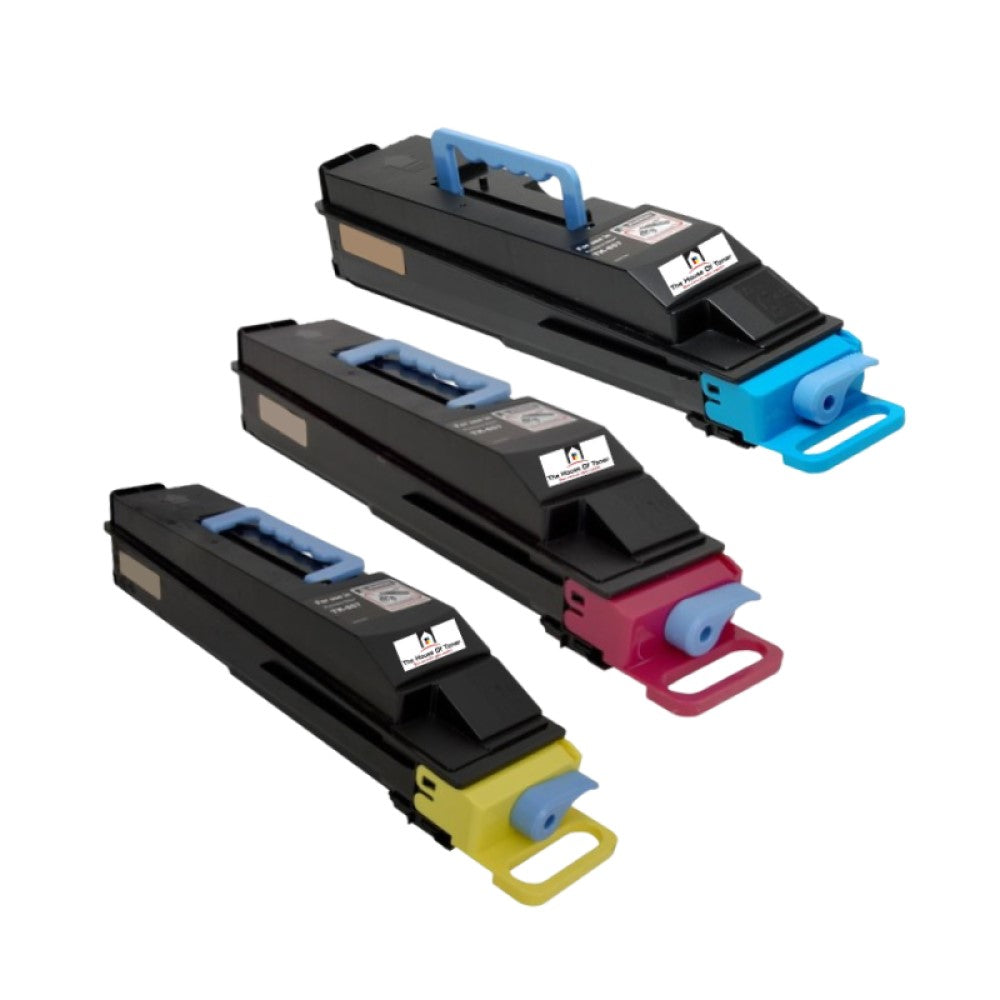 Compatible Toner Cartridge Replacement For Kyocera Mita TK857M, TK857C, TK857Y (1T02H7CUS0, 1T02H7BUS0, 1T02H7AUS0) Cyan, Magenta, Yellow (3 Pack) Compatible Toner Cartridge Replacement For Kyocera Mita TK857M, TK857C, TK857Y (1T02H7CUS0, 1T02H7BUS0, 1T02H7AUS0) Cyan, Magenta, Yellow (3 Pack)