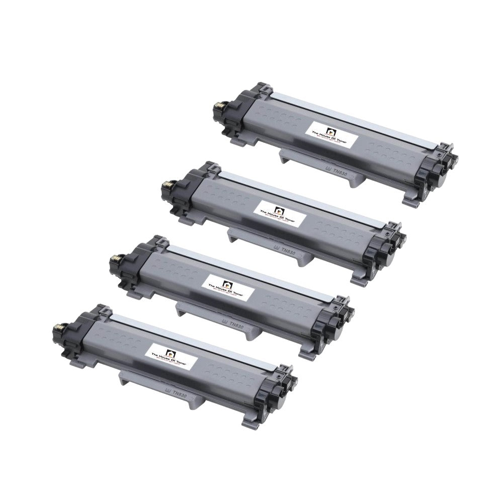 Compatible Toner Cartridge Replacement For BROTHER TN830 (TN-830) Black (1.2K YLD) 4-Pack Compatible Toner Cartridge Replacement For BROTHER TN830 (TN-830) Black (1.2K YLD) 4-Pack