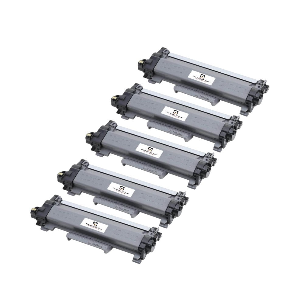 Compatible Toner Cartridge Replacement For BROTHER TN830XL (TN-830XL) High Yield Black (3K YLD) 5-Pack Compatible Toner Cartridge Replacement For BROTHER TN830XL (TN-830XL) High Yield Black (3K YLD) 5-Pack
