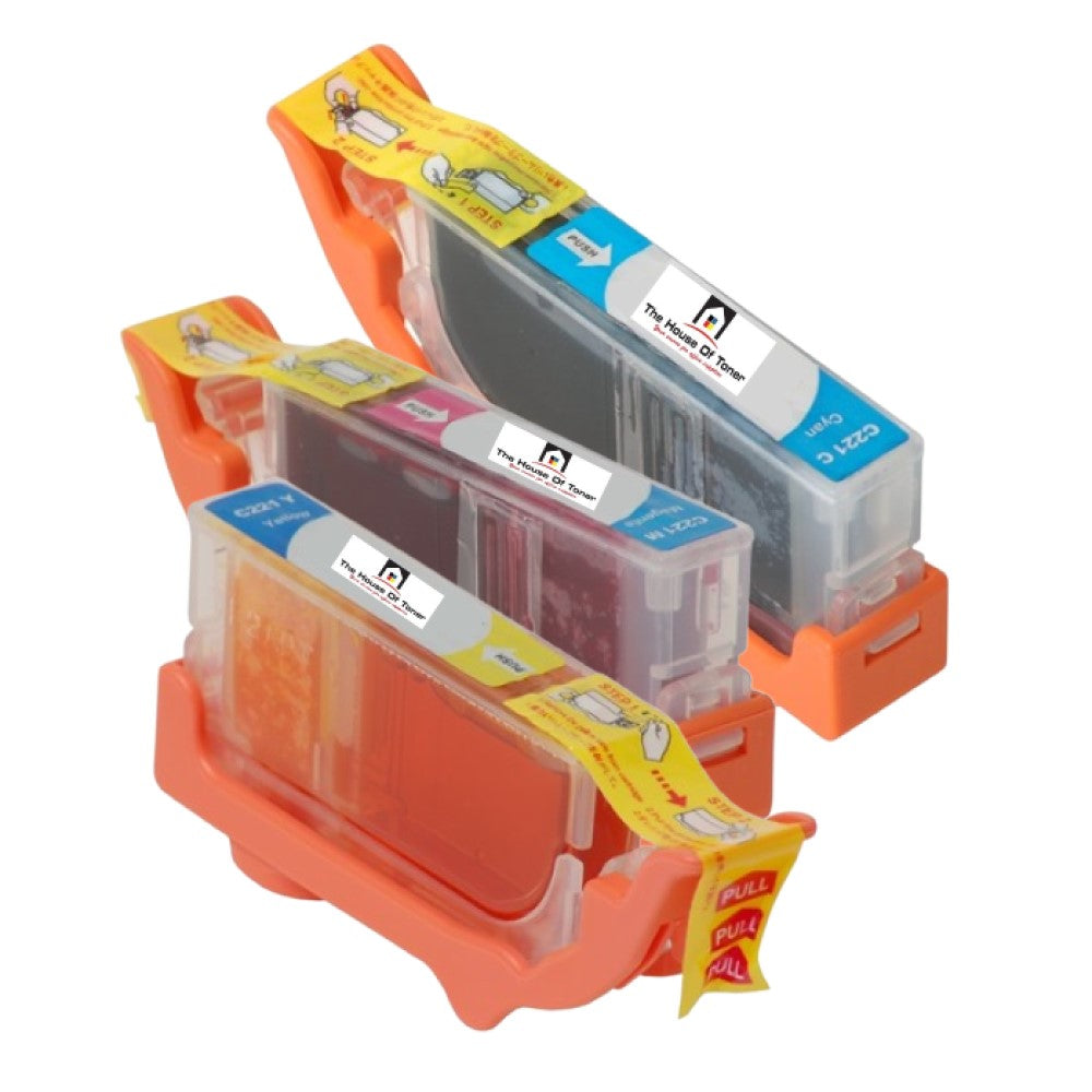 Compatible Ink Cartridge Replacement for CANON 2949B001AA, 2948B001AA, 2947B001AA (CLI-221Y, C, M) Yellow, Cyan, Magenta (420 YLD) 3-Pack Compatible Ink Cartridge Replacement for CANON 2949B001AA, 2948B001AA, 2947B001AA (CLI-221Y, C, M) Yellow, Cyan, Magenta (420 YLD) 3-Pack