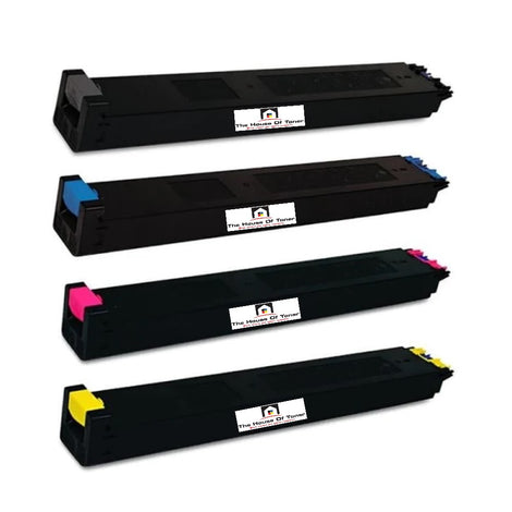 Compatible Toner Cartridge Replacement for SHARP MX27NTBA, MX27NTCA, MX27NTYA, MX27NTMA (MX-27NT-BA, MX-27NT-CA, MX-27NT-YA, MX-27NT-MA) Black, Cyan, Yellow, Magenta (18K YLD-Black, 15K YLD-Color) 4-Pack