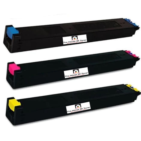 Compatible Toner Cartridge Replacement for SHARP MX27NTCA, MX27NTYA, MX27NTMA (MX-27NT-CA, MX-27NT-YA, MX-27NT-MA) Cyan, Yellow, Magenta (15K YLD) 3-Pack