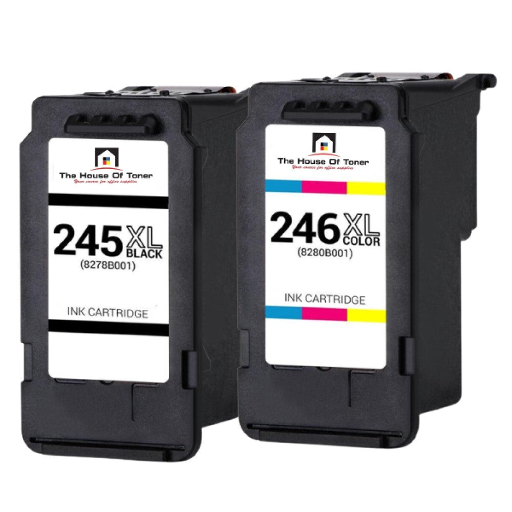 Compatible Ink Cartridge Replacement For CANON 8278B001, 8280B001 (PG-245XL & CLI-246XL) High Yield Black & Tri-Color (300 YLD) 2-Pack Compatible Ink Cartridge Replacement For CANON 8278B001, 8280B001 (PG-245XL & CLI-246XL) High Yield Black & Tri-Color (300 YLD) 2-Pack
