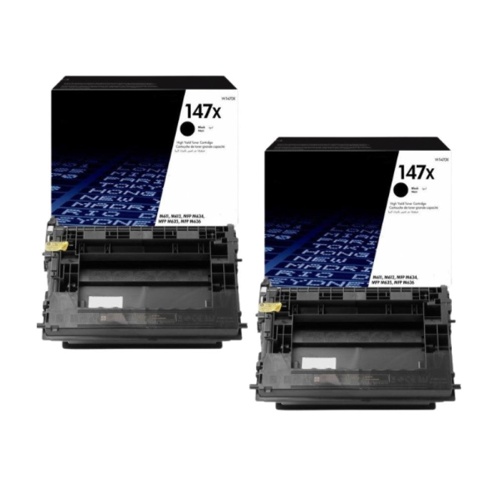 HP W1470X (HP 147X) High Yield Black (25.2K YLD) 2-Pack Genuine HP W1470X (HP 147X) High Yield Black (25.2K YLD) 2-Pack Genuine