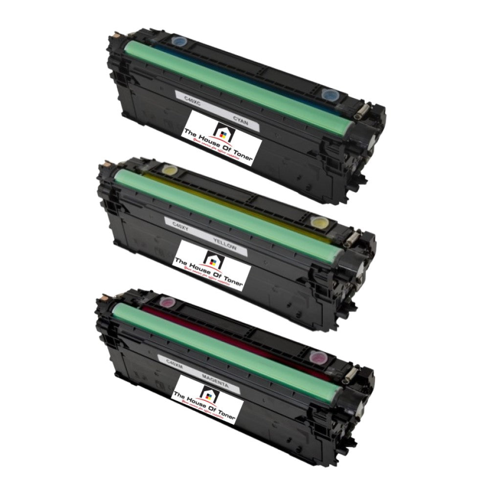 Compatible Toner Cartridge Replacement For Canon 0459C001AA, 0457C001AA, 0455C001AA (040H) High Yield Cyan, Magenta, Yellow (10K YLD) 3-Pack Compatible Toner Cartridge Replacement For Canon 0459C001AA, 0457C001AA, 0455C001AA (040H) High Yield Cyan, Magenta, Yellow (10K YLD) 3-Pack