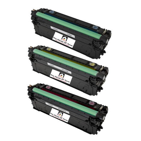 Compatible Toner Cartridge Replacement For Canon 0459C001AA, 0457C001AA, 0455C001AA (040H) High Yield Cyan, Magenta, Yellow (10K YLD) 3-Pack