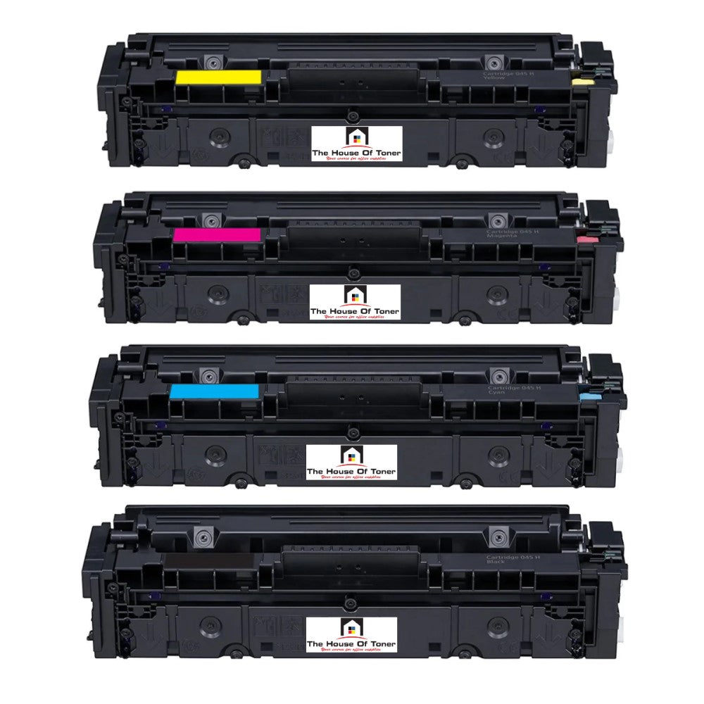 Compatible Toner Cartridge Replacement For Canon 1243C001, 1244C001, 1245C001, 1246C001 (045H) High Yield Black, Cyan, Magenta, Yellow (2.8K YLD) 4-Pack Compatible Toner Cartridge Replacement For Canon 1243C001, 1244C001, 1245C001, 1246C001 (045H) High Yield Black, Cyan, Magenta, Yellow (2.8K YLD) 4-Pack