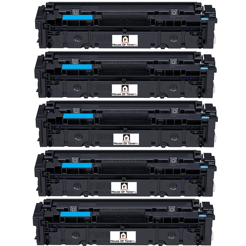 Compatible Toner Cartridge Replacement For Canon 1245C001 (045H) High Yield Cyan (2.2K YLD) 5-Pack Compatible Toner Cartridge Replacement For Canon 1245C001 (045H) High Yield Cyan (2.2K YLD) 5-Pack