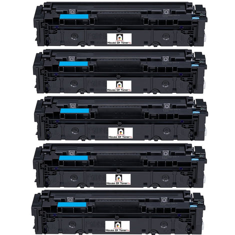 Compatible Toner Cartridge Replacement For Canon 1245C001 (045H) High Yield Cyan (2.2K YLD) 5-Pack