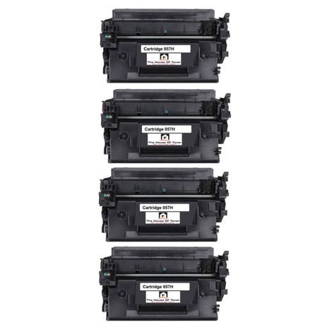 Compatible Toner Cartridge Replacement for Canon 3010C001 (057H) High Yield Black (10K YLD) W/New Chip (4-Pack)