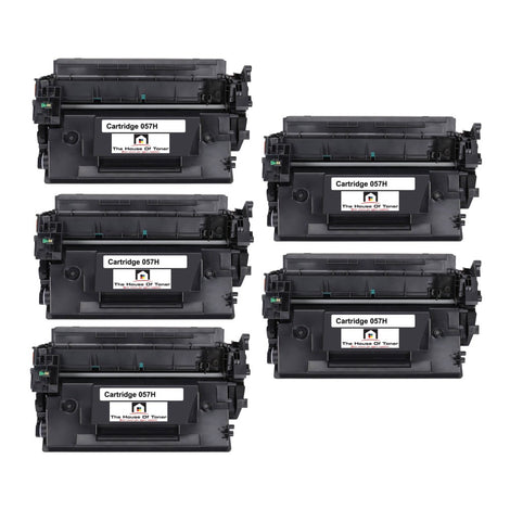 Compatible Toner Cartridge Replacement for Canon 3010C001 (057H) High Yield Black (10K YLD) W/New Chip (5-Pack)