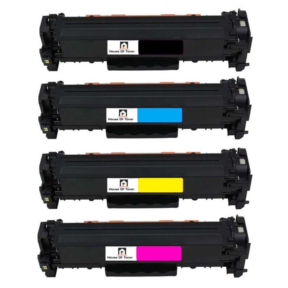Compatible Toner Cartridge Replacement for HP CC530A,CC531A, CC533A, CC532A (304A) Black, Cyan, Yellow, Magenta (4-PACK) Compatible Toner Cartridge Replacement for HP CC530A,CC531A, CC533A, CC532A (304A) Black, Cyan, Yellow, Magenta (4-PACK)