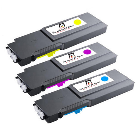 Compatible Toner Cartridge Replacement For Dell  331-8430, 331-8431, 331-8432 (40W00, F8N91, FMRYP ) Extra High Yield Cyan, Yellow, Magenta (3-Pack)