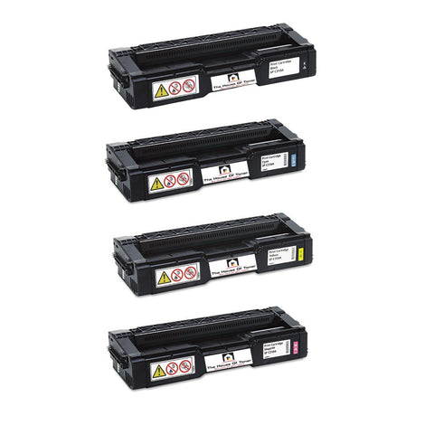 Compatible Toner Cartridge Replacement for RICOH 406344, 406345, 406346, 406347 (TYPE SP C310A) Black, Cyan, Magenta, Yellow (2.5K YLD) 4-Pack