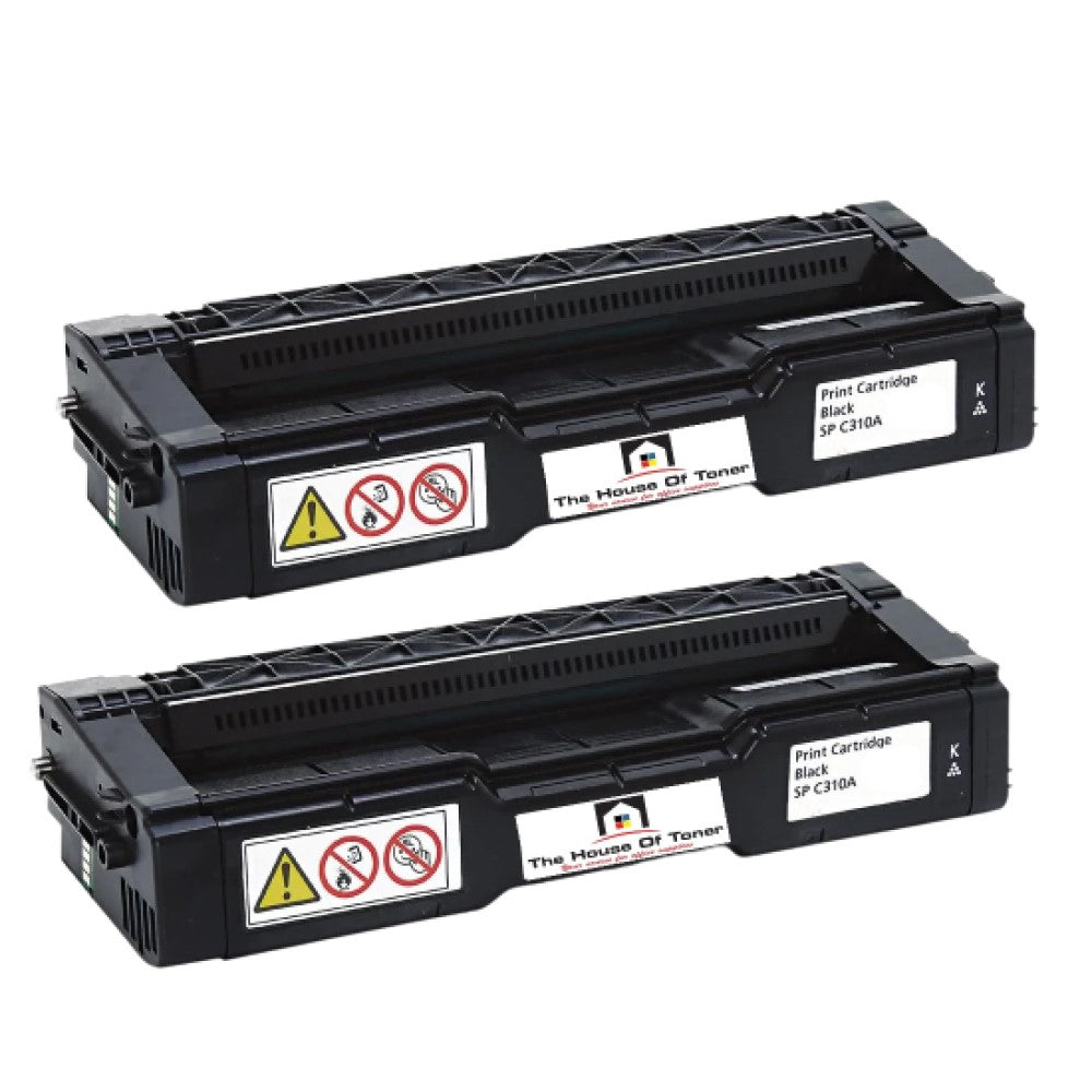 Compatible Toner Cartridge Replacement for RICOH 406344 (TYPE SP C310A) Black (2.5K YLD) 2-Pack Compatible Toner Cartridge Replacement for RICOH 406344 (TYPE SP C310A) Black (2.5K YLD) 2-Pack