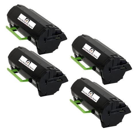 Compatible Toner Cartridge Replacement For Lexmark 50F1X00 (501X) Extra High Yield Black (10K YLD) 4-Pack