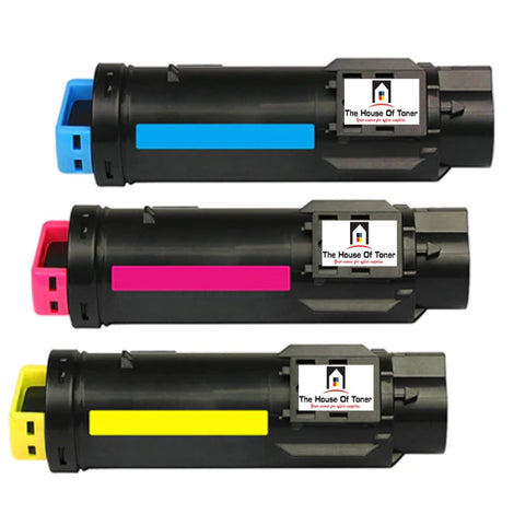 Compatible Toner Cartridge Replacement for DELL 593-BBOX, 593-BBOY, 593-BBOZ (P3HJK, 3P7CA, 5PG7P) Cyan, Yellow, Magenta (3-Pack)