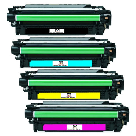 Compatible Toner Cartridge Replacement for HP CE270A, CE271A, CE272A, CE273A (650A) Black, Cyan, Yellow, Magenta (13.5K Black, 15K Color) 4-Pack