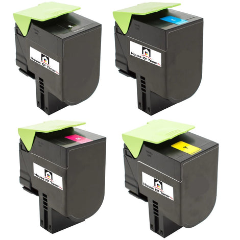 Compatible Toner Cartridge Replacement for Lexmark 71B0H10, 71B0H20, 71B0H30, 71B0H40 (High Yield Black, Cyan, Yellow, Magenta) 3.5K YLD (4-Pack)