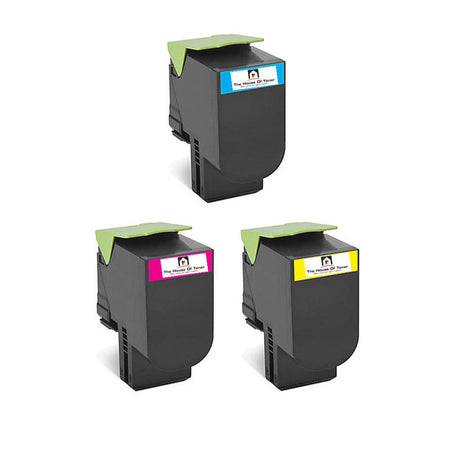 Compatible Toner Cartridge Replacement for LEXMARK C540H1CG, C540H1YG, C540H1MG (High Yield Cyan, Magenta, Yellow) 2.5K YLD (3-Pack)