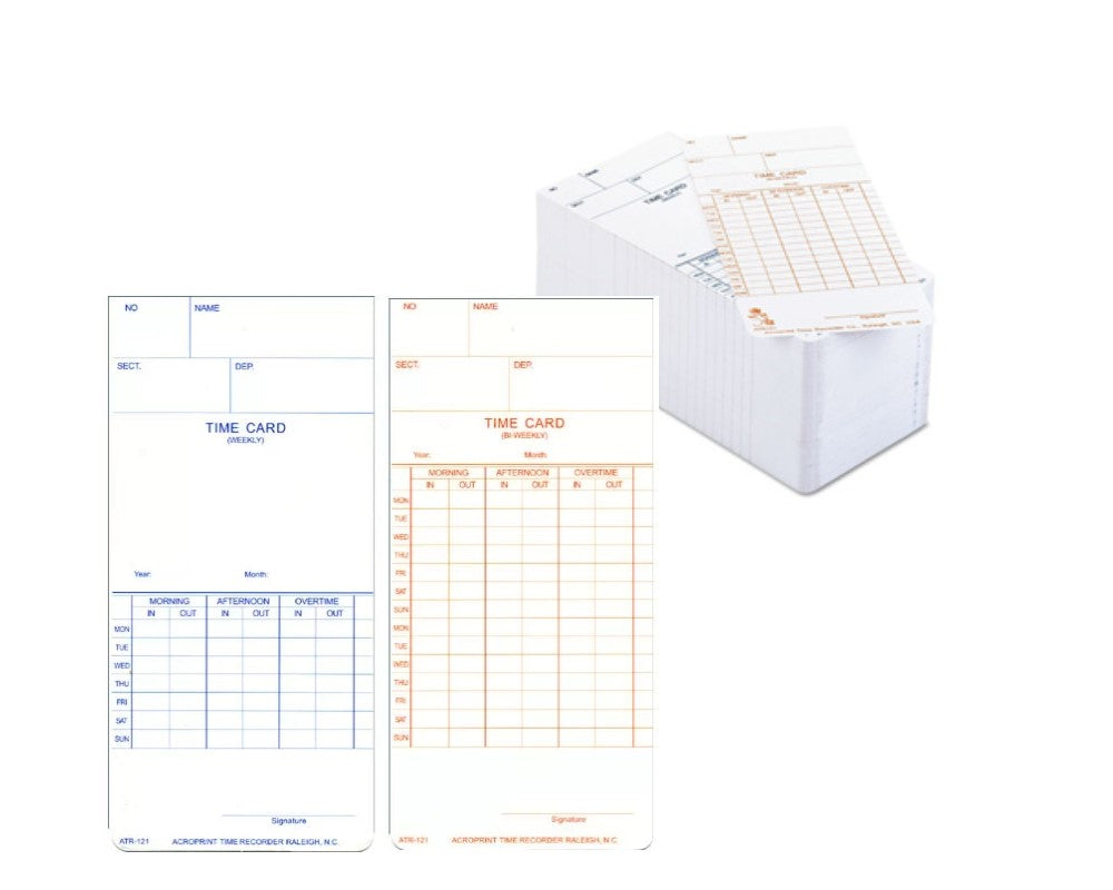 ACPATR121 ACRO BRAND 09-9110-000 250/PK WK/BIWKLY CARDS ACPATR121 ACRO BRAND 09-9110-000 250/PK WK/BIWKLY CARDS