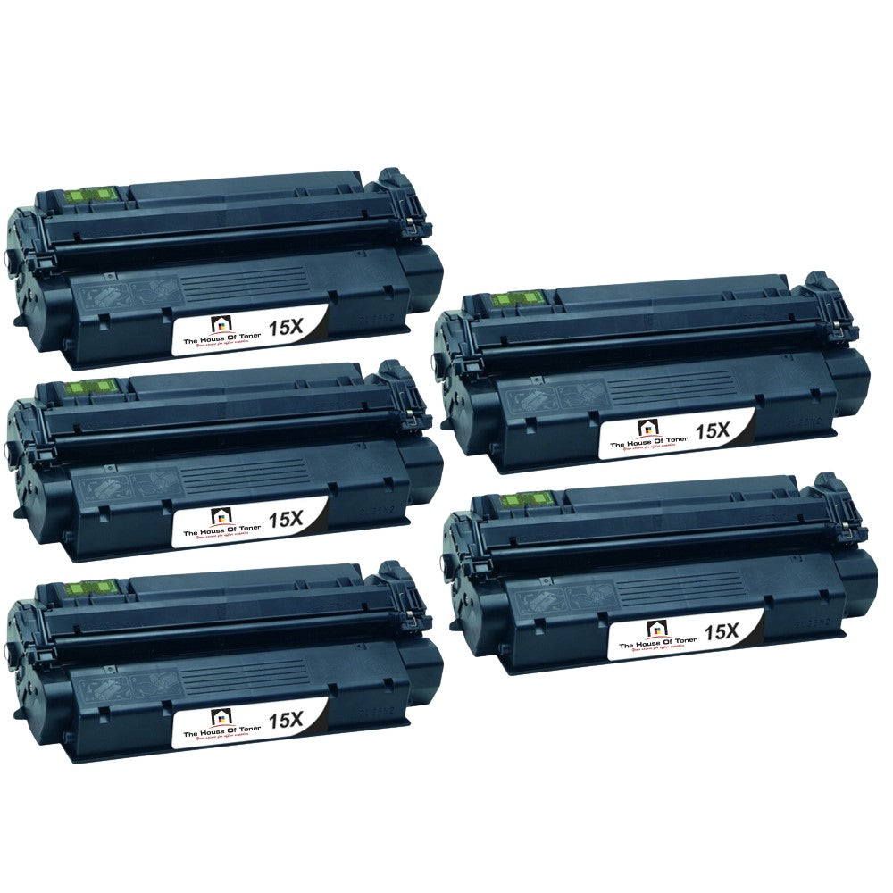 Compatible Toner Cartridge Replacement For HP C7115X (15X) High Yield Black (3.5K YLD) 5-Pack Compatible Toner Cartridge Replacement For HP C7115X (15X) High Yield Black (3.5K YLD) 5-Pack