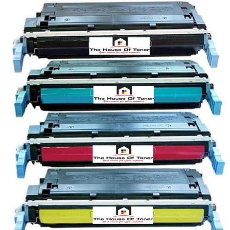 Compatible Toner Cartridge Replacement For HP C9720A, C9721A, C9723A, C9722A (121A) Black, Cyan, Yellow, Magenta (9K YLD- Black, 8K YLD- Color) 4-Pack