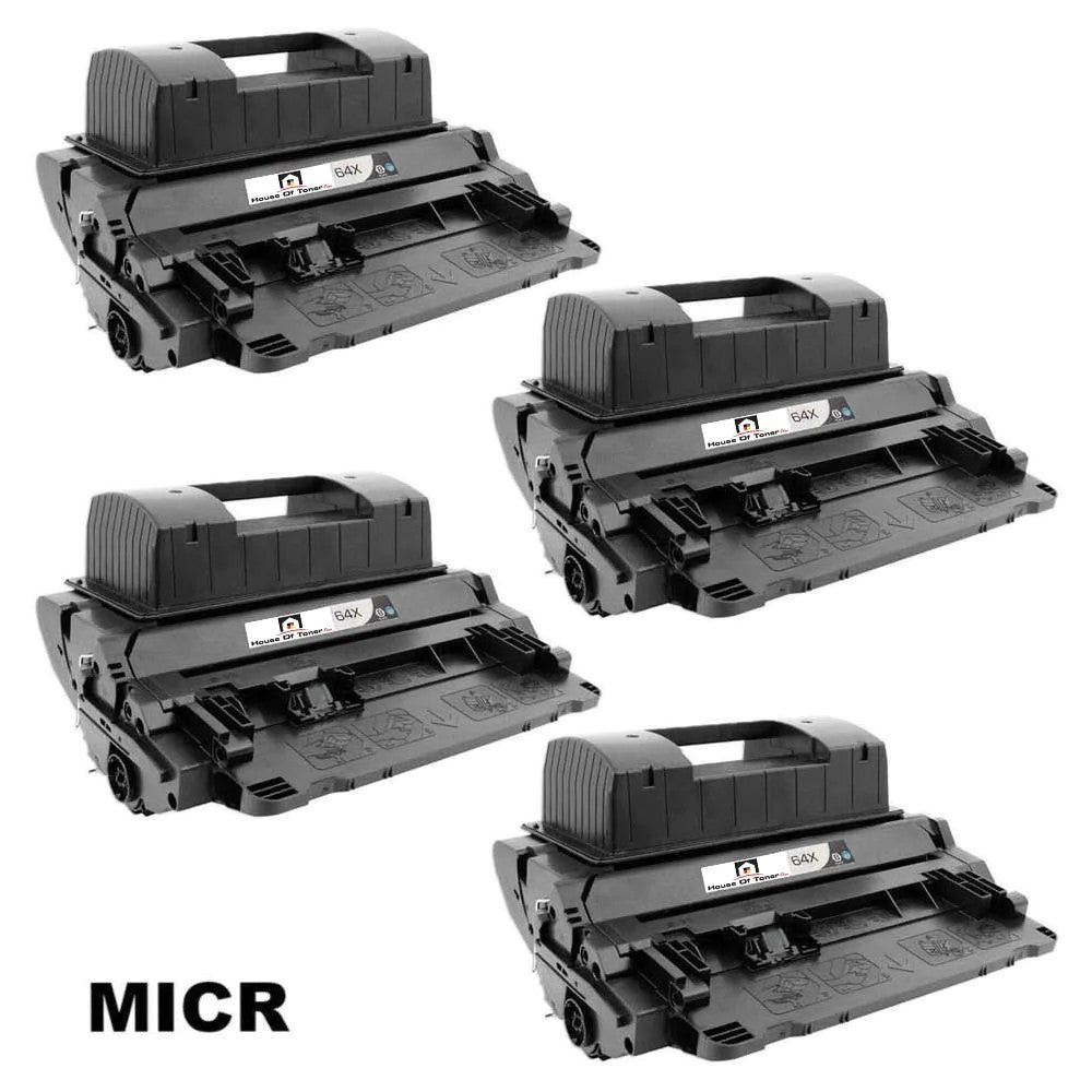 Compatible Toner Cartridge Replacement for HP CC364X (64X) High Yield Black (4-Pack) W/MICR Compatible Toner Cartridge Replacement for HP CC364X (64X) High Yield Black (4-Pack) W/MICR