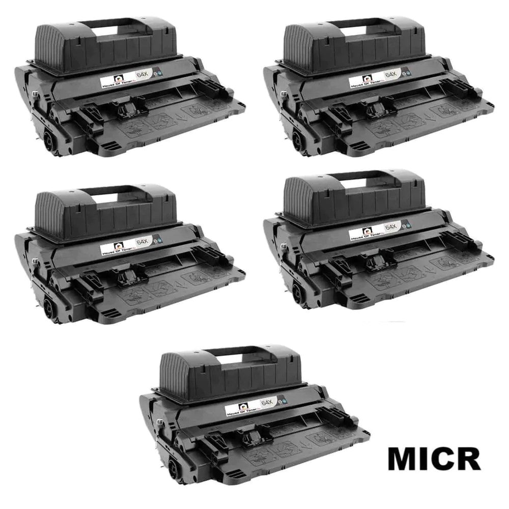 Compatible Toner Cartridge Replacement for HP CC364X (64X) High Yield Black (5-Pack) W/MICR Compatible Toner Cartridge Replacement for HP CC364X (64X) High Yield Black (5-Pack) W/MICR