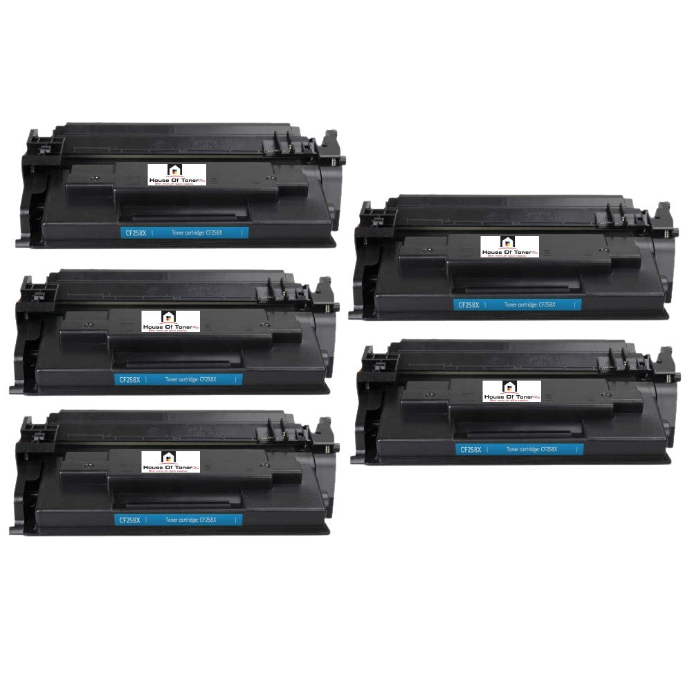 Compatible Toner Cartridge Replacement for HP CF258X (58X) High Yield Black (10K) 5-Pack Compatible Toner Cartridge Replacement for HP CF258X (58X) High Yield Black (10K) 5-Pack