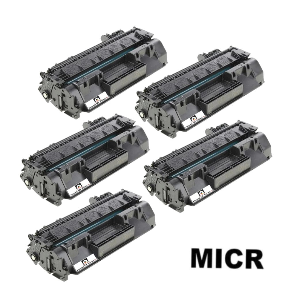 Compatible Toner Cartridge Replacement for HP CF280X (80X) High Yield Black (6.9K YLD) W/Micr (5-Pack) Compatible Toner Cartridge Replacement for HP CF280X (80X) High Yield Black (6.9K YLD) W/Micr (5-Pack)