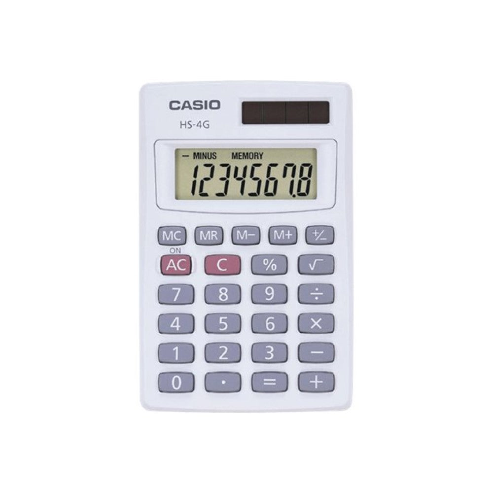 CSOHS4G Casio HS-4G - Pocket calculator - 8 digits - solar panel CSOHS4G Casio HS-4G - Pocket calculator - 8 digits - solar panel