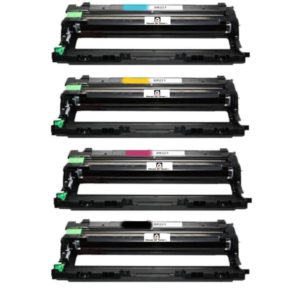 Compatible Drum Unit Replacement For BROTHER DR221C, DR221M, DR221Y, DR221K (DR-221C, DR-221Y, DR-221M, DR-221K) Cyan, Magenta, Yellow, Black (4-Pack) Compatible Drum Unit Replacement For BROTHER DR221C, DR221M, DR221Y, DR221K (DR-221C, DR-221Y, DR-221M, DR-221K) Cyan, Magenta, Yellow, Black (4-Pack)