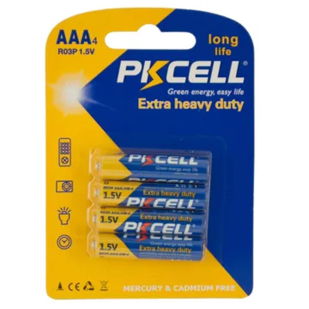 GR168 PKCELL Heavy Duty AAA Batteries GR168 PKCELL Heavy Duty AAA Batteries
