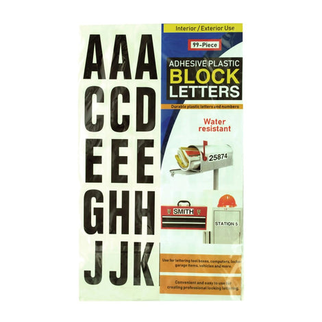 MA105 Adhesive Plastic Block Letters