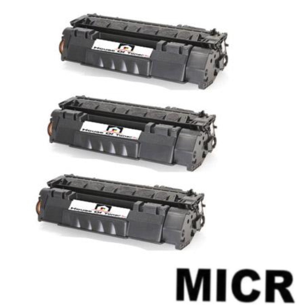 Compatible Toner Cartridge Replacement for HP Q5949A (49A) Black (2.5K YLD) 3-Pack (W/Micr) Compatible Toner Cartridge Replacement for HP Q5949A (49A) Black (2.5K YLD) 3-Pack (W/Micr)