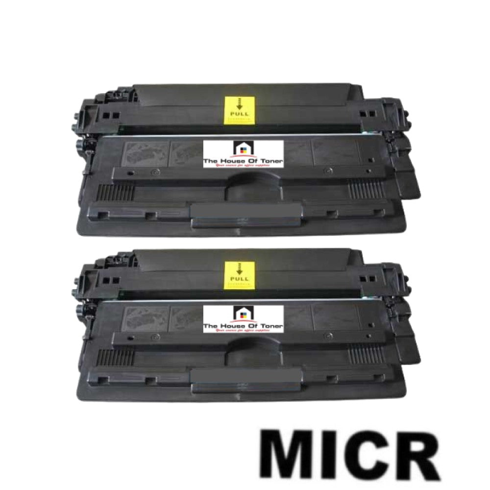 Compatible Toner Cartridge Replacement for HP Q7516A (16A) Black (12K YLD) 2-Pack (W/Micr) Compatible Toner Cartridge Replacement for HP Q7516A (16A) Black (12K YLD) 2-Pack (W/Micr)