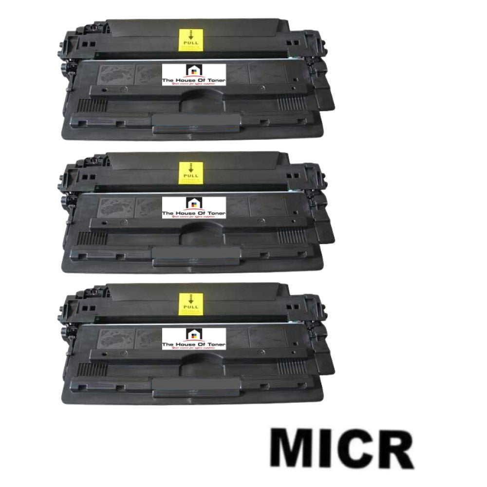 Compatible Toner Cartridge Replacement for HP Q7516A (16A) Black (12K YLD) 3-Pack (W/Micr) Compatible Toner Cartridge Replacement for HP Q7516A (16A) Black (12K YLD) 3-Pack (W/Micr)
