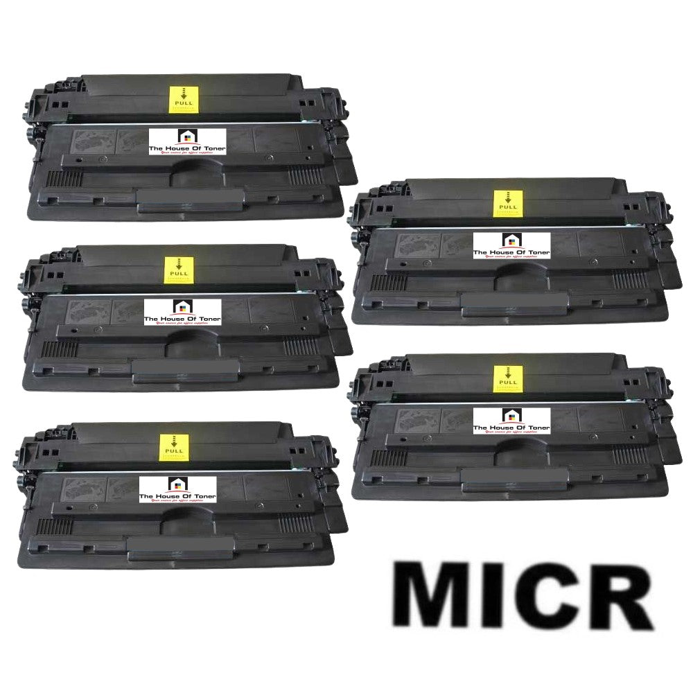 Compatible Toner Cartridge Replacement for HP Q7516A (16A) Black (12K YLD) 5-Pack (W/Micr) Compatible Toner Cartridge Replacement for HP Q7516A (16A) Black (12K YLD) 5-Pack (W/Micr)