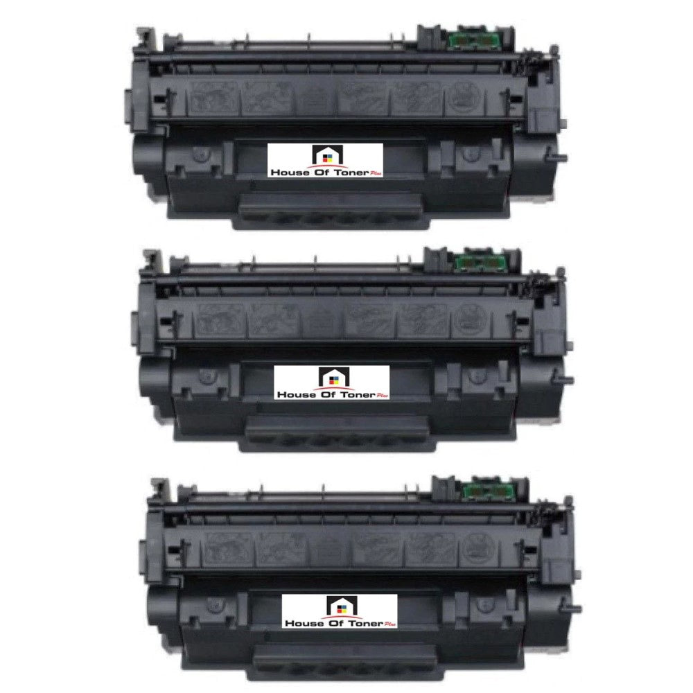 Compatible Toner Cartridge Replacement for HP Q7553A (53A) Black (3K YLD) 3-Pack Compatible Toner Cartridge Replacement for HP Q7553A (53A) Black (3K YLD) 3-Pack