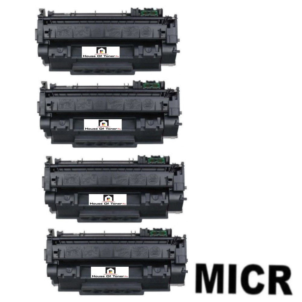 Compatible Toner Cartridge Replacement for HP Q7553A (53A) Black (3K YLD) 4-Pack (W/Micr) Compatible Toner Cartridge Replacement for HP Q7553A (53A) Black (3K YLD) 4-Pack (W/Micr)