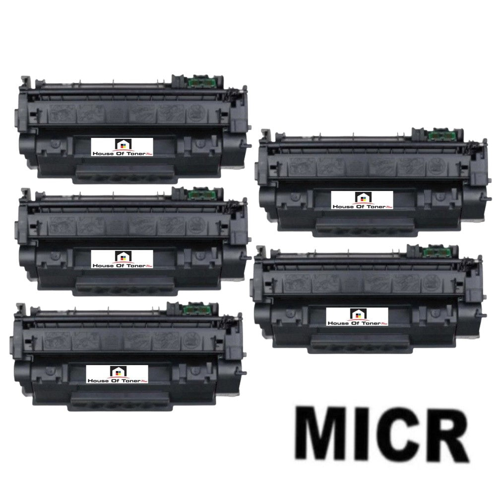 Compatible Toner Cartridge Replacement for HP Q7553A (53A) Black (3K YLD) 5-Pack (W/Micr) Compatible Toner Cartridge Replacement for HP Q7553A (53A) Black (3K YLD) 5-Pack (W/Micr)