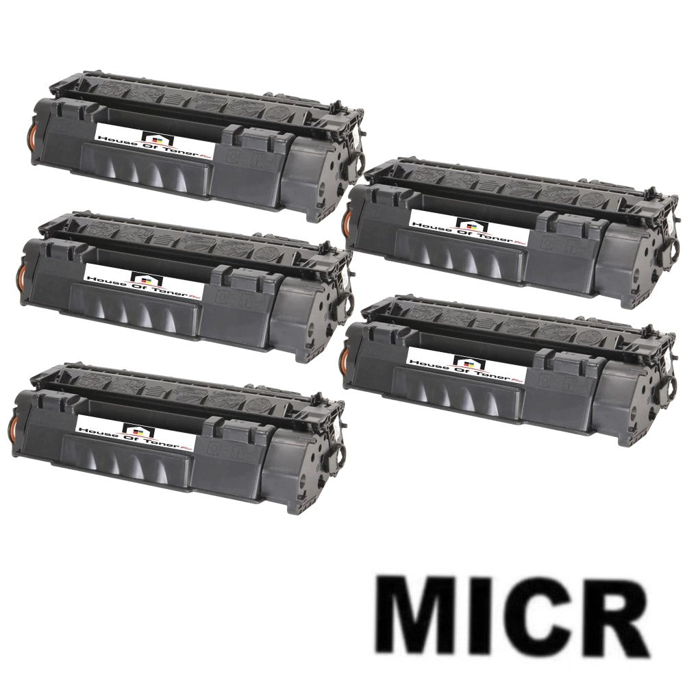Compatible Toner Cartridge Replacement for HP Q7553X (53X) High Yield Black (7K YLD) 5-Pack (W/Micr) Compatible Toner Cartridge Replacement for HP Q7553X (53X) High Yield Black (7K YLD) 5-Pack (W/Micr)