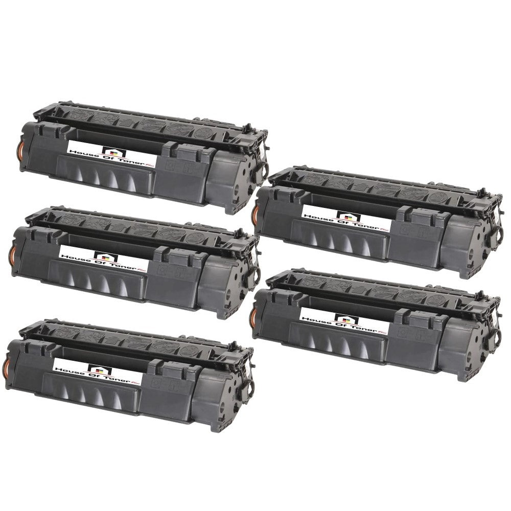 Compatible Toner Cartridge Replacement for HP Q7553X (53X) High Yield Black (7K YLD) 5-Pack Compatible Toner Cartridge Replacement for HP Q7553X (53X) High Yield Black (7K YLD) 5-Pack