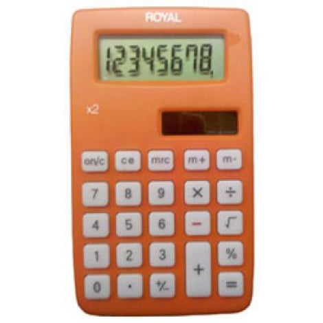 ADLX2 ROYAL X2 8 DIGIT DUAL POWER HANDHELD CALC